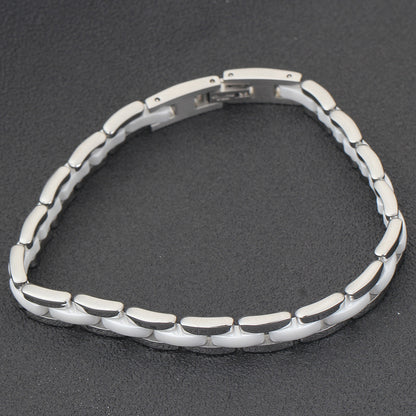 Zenith Steel | Black & White Ceramic Titanium Bracelet