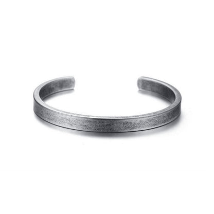 Vikra | Vintage Viking Style Titanium Steel Cuff Bracelet for Men