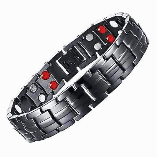 IonForge | Black Stainless Steel Magnetic Energy Bracelet