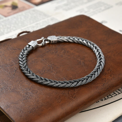 Atlas | Handwoven 925 Silver Men's Bracelet