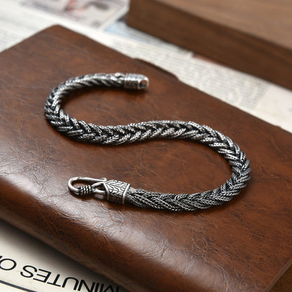 Atlas | Handwoven 925 Silver Men's Bracelet